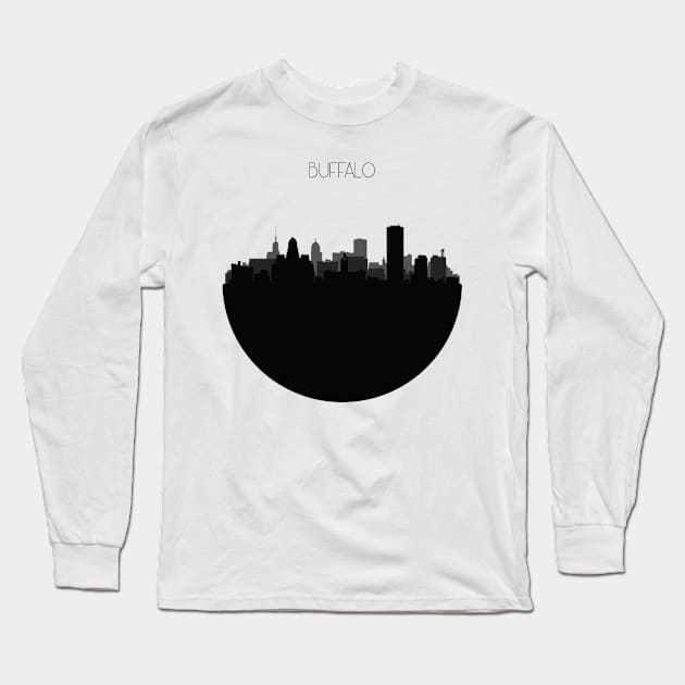 Buffalo Skyline Long Sleeve T-Shirt by inspirowl